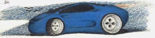 Blue Race Car